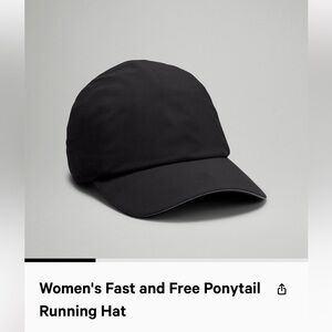 Lululemon Fast and Free Ponytail Running Hat